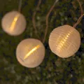 LUMILED Solar Lichterkette Außen 20x LEDs Lampions 7,6 M Solarlichterkette Außenleuchte Kugel IP44 Warmweiß 3000K blinkend Ostern Laternen Solarkette