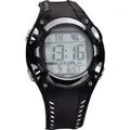 EUROTIME Funk Armbanduhr 1681987 (Ø x H) 40 mm x 16 mm Schwarz/Silber Gehäusematerial=Kunststoff Material (Armband)=Kunststoff