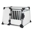 TRIXIE Transportbox, L-XL, 90x64x78 cm, hellgrau/silber - silberfarben