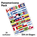 28  Länderfahnen Flaggen Aufkleber Set "Panamericana" Fahrrad Auto Motorrad R108