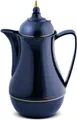 ROTPUNKT Isolierkanne 1,0 ltr. hochwertig I Glaseinsatz I Thermo I 24 std warm 36 Std kalt, 1 l, (Kaffeekanne I Teekanne), Glaskolben aus doppelwandigem Rosalin-Glas