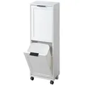 Küchenregal 36x94x24 cm Kunststoff MDF-Platte Weiß Abfalleime Regal Standregal