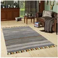 Pergamon Wollteppich Natur Teppich Kelim Kalleen, Rechteckig, Höhe: 8 mm 200 cm x 300 cm x 8 mm