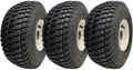 15x6.00-6 Grass Lawnmower Wheels Tyres Fitted on Rims 20mm Bearings (Set of 3)