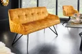 riess-ambiente Sitzbank EUPHORIA 156cm senfgelb / schwarz (Einzelartikel, 1-St), Wohnzimmer · Samt · Metall · Flur · Küche · Esszimmer · Retro Design