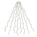 SALCAR 1,5m Weihnachtsbaum Lichterkette mit Ring und 8 Girlanden, 200er LED Christbaumbeleuchtung für 90cm bis 150cm Tannenbaum, Warmweiß