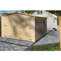 TIMBELA Holzgarage M101 15 m² mit Fenster ohne Boden