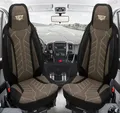 Schonbezüge Sitzbezüge für Volvo XC70 2 Bj 2007-16 in Schwarz/Braun PLKT212