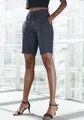 Shorts, mit Gürtelschlaufen und Bindeband, Loungewear, Gr. 34 - N-Gr, blau N-Gr