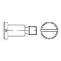 DIN 923 Flachkopfschraube M8x8 Stahl 4.8 blank Schlitz m. Ansatz o. Freistich, 100 Stück