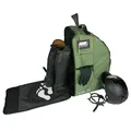Driver13 Reitstiefelrucksack Deluxe mit Helmfach, Rucksack für Reitstiefel, Maße 35 x 30 x 60 cm, Georgian Khaki