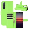 Handyhülle Schutz Case für Sony Xperia 5 II Flip Cover Tasche Etuis Bumper Grün