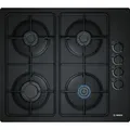 Gaskochfeld POP6B6B80 - 60 cm breit, Einbau Gas-Kochstelle auf Glaskeramik mit elektrischer Zündung - Bosch
