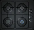 Bosch Gaskochfeld 60cm Glas schwarz Gas Kochfeld Autark mit elektrische Zündung