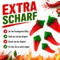 142,57€/KG CHILLIS Fruchtgummis 5er SET Achtung Extra SCHARF Prank Gag