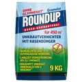 Roundup Rasen-Unkrautfrei Rasendünger, 9 kg für 450 m² - 2in1, Unkrautvernichter plus Dünger mit 100 Tage Langzeitwirkung