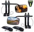 Melko Autospiegel Zusatzspiegel Universal Wohnwagenspiegel Caravanspiegel Konvexspiegel (Set, 2-St., Stück), links, rechts, inkl. Wasserwaage und Aufbewahrungstaschen