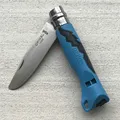 Opinel No 07 Outdoor Junior Kindermesser mit Signalpfeife, Blau