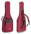 ROCKTILE 3/4 und 7/8 Klassik-Gitarrentasche (gepolsterter Gigbag, Rucksackgarnitur, 2 Außentaschen) weinrot