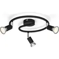 Philips 3er Limbali Deckenstrahler in Schwarz mit 3 x GU10 Fassung IP20 - GU10 Leuchtmittel nicht enthalten