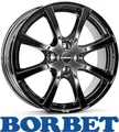 4x Borbet LV4 5,5X15 4/100 ET45 Black Glossy