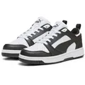 PUMA REBOUND V6 LO JR Sneaker mit Schnürverschluss, dämpfendes Fußbett, aus Synthetik weiß 39 EU
