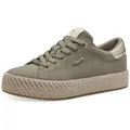 Tamaris Plateausneaker, Freizeitschuh, Halbschuh, Schnürschuh mit Textilkordel am Plateau grün 38 EU