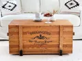 Truhe Couchtisch Holz massiv Wohnzimmertisch Truhentisch Kiste vintage shabby L