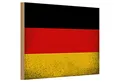 Roomando Holzbild Holzschild Flagge Deutschland 30x20cm Flag Germany Vintage
