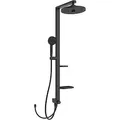 Ideal Standard Duschsystem Alu+ ohne Armatur, 2 Ablagen, 2F-Handbrause, 2F-Kopfbrause (BD585XG)
