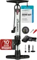 CYCLEHERO Standpumpe Fahrradpumpe alle Ventile Test SEHR GUT + 10 Jahre GARANTIE** Leistung, Klappmechanismus, Doppelpumpenkopf, Integriertes Manometer