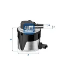 UFI 55.170.00 Kraftstofffilter für FORD VOLVO MAZDA