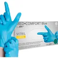 Vitrilhandschuhe Ampri Einmalhandschuhe aus Vitril blau M Gr. 8, puderfrei, unsterile Vitrilhandschuhe, 100 Stück/Box