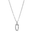 PANDORA ME Anhänger-Halskette mit aufklappbarem Glied aus Sterling-Silber, mit Zirkoniasteinen verziert, 394086C01-50