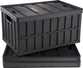 VEVOR 3er-Set 65L Profi Klappbox aus PP Transportbox mit Deckel Faltbarer Aufbewahrungsbox mit Handgriff Stapelbare Kisten Storage Box Faltboxen Stapelboxen für Aufbewahrung & Transport