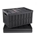 VEVOR 3er-Set 65L Profi Klappbox aus PP Transportbox mit Deckel Faltbarer Aufbewahrungsbox mit Handgriff Stapelbare Kisten Storage Box Faltboxen