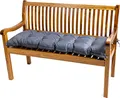 TexDeko Garden Bankauflage für Gartenbank wasserabweisendes Sitzkissen UV-Beständig gesteppt (Grau, 100 x 40 x 8cm)