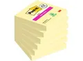 Post-it Super Sticky Haftnotizen Gelb 76 x 76 mm, doppelt starke Haftung, rückstandsfrei ablösbar, Vorteilspack 4+2 Blöcke, PEFC