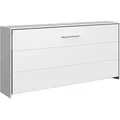 Horizontal Klappbett - 1 Platz - 90x200 - L212 cm - Weiß