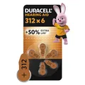 Duracell Hörgerätebatterien Typ 312 (6er-Pack)