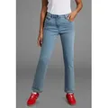 Arizona Gerade Jeans Annett bequeme Passform, 5-Pocket-Style, hohe Taille blau 44