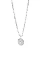 Purelei Nomad Coin Kette Herren – Markante Edelstahl-Halskette mit geprägtem Anhänger – 18K vergoldet oder Silber – Verstellbar (50/55 cm) – Statement-Schmuck für Männer (Silver)