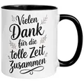 Abschiedsgeschenk Kollegen | Vielen Dank für die tolle Zeit zusammen | Abschied Kollege Tasse | Geschenk zum Abschied Kündigung Arbeitskollege Jobwechsel Mutterschutz Rente