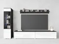 Home affaire Wohnwand VERA I, Vitrinen Türanschlag links/rechts wechselbar, (Komplett-Set, 3-St), Mediawand 230 cm, Vitrine mit Verglasung, stehend und hängend