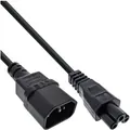 INLINE Netzkabel, C14 Kupplung auf C5 Stecker, schwarz, 3m