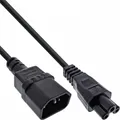 InLine® Netzkabel, C14 Kupplung auf C5 Stecker, schwarz, 3 m