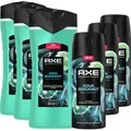 AXE Fine Fragrance Collection Bodyspray und Duschgel Aqua Bergamot Bodywash Deo mit 2x mehr Frische-Booster 6 Stück (2x3)