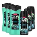 AXE Fine Fragrance Collection Bodyspray und Duschgel Aqua Bergamot Bodywash Deo mit 2x mehr Frische-Booster 6 Stück (2x3)