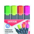 Office Products Textmarker, 1-5mm (strich), 4 stück, farbig sortiert (4x) (41934770)