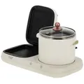 Adler AD 6421 2-in-1-Frühstücksstation Grillfläche und Kochplatte inkl Topf